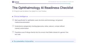 Preview of The Ophthalmology AI Readiness Checklist 14: Things to Look for Before You Adopt AI in Your Practice.